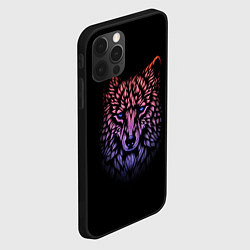 Чехол для iPhone 12 Pro Max Realistic gradient wolf, цвет: 3D-черный — фото 2