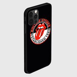 Чехол для iPhone 12 Pro Max Rolling Stones Established 1962 group, цвет: 3D-черный — фото 2