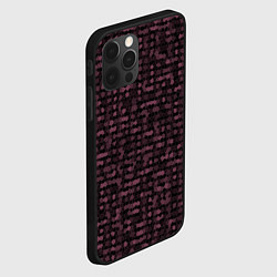 Чехол для iPhone 12 Pro Max Мозаика тёмно-красный, цвет: 3D-черный — фото 2