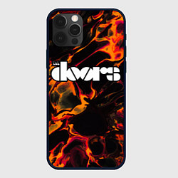 Чехол для iPhone 12 Pro Max The Doors red lava, цвет: 3D-черный