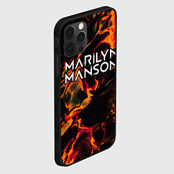 Чехол для iPhone 12 Pro Max Marilyn Manson red lava, цвет: 3D-черный — фото 2