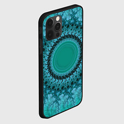 Чехол для iPhone 12 Pro Max Круговой фрактал, цвет: 3D-черный — фото 2
