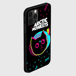 Чехол для iPhone 12 Pro Max Arctic Monkeys - rock star cat, цвет: 3D-черный — фото 2