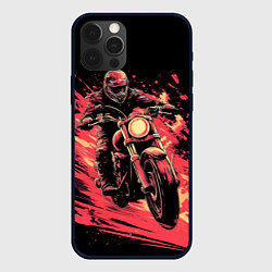 Чехол iPhone 12 Pro Max Мотокросс красные брызги