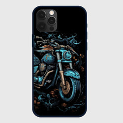 Чехол iPhone 12 Pro Max Ретро абстрактный мотоцикл