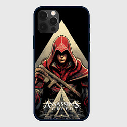 Чехол для iPhone 12 Pro Max Assassins creed темный капюшон, цвет: 3D-черный