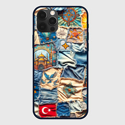 Чехол iPhone 12 Pro Max Джинсы в Турции - пэчворк