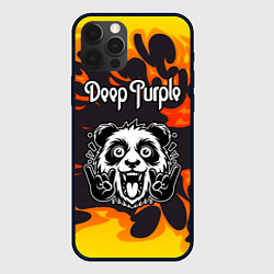 Чехол iPhone 12 Pro Max Deep Purple рок панда и огонь