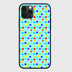Чехол iPhone 12 Pro Max Яркий паттерн в горошек