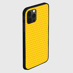 Чехол для iPhone 12 Pro Max Паттерн оранжевые колючки, цвет: 3D-черный — фото 2