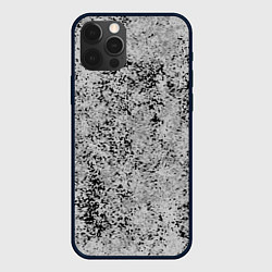 Чехол для iPhone 12 Pro Max Текстура камень светло-серый, цвет: 3D-черный