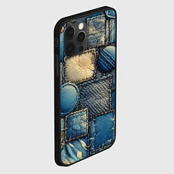 Чехол для iPhone 12 Pro Max Denim patchwork - ai art, цвет: 3D-черный — фото 2