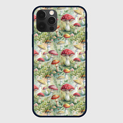 Чехол для iPhone 12 Pro Max Дикие грибы лесные мухоморы, цвет: 3D-черный
