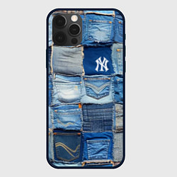 Чехол iPhone 12 Pro Max Patchwork - New York yankees baseball team
