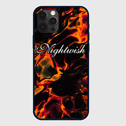 Чехол для iPhone 12 Pro Max Nightwish red lava, цвет: 3D-черный