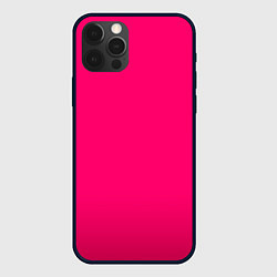 Чехол для iPhone 12 Pro Max Фуксия мягкий градиент, цвет: 3D-черный