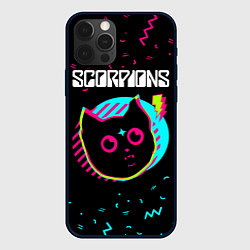 Чехол для iPhone 12 Pro Max Scorpions - rock star cat, цвет: 3D-черный