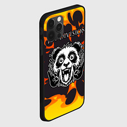 Чехол для iPhone 12 Pro Max Joy Division рок панда и огонь, цвет: 3D-черный — фото 2