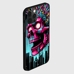 Чехол для iPhone 12 Pro Max Cyber skull - ai art fantasy, цвет: 3D-черный — фото 2