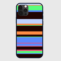 Чехол iPhone 12 Pro Max Разноцветный полосатый