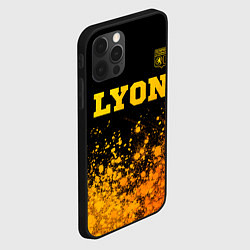 Чехол для iPhone 12 Pro Max Lyon - gold gradient посередине, цвет: 3D-черный — фото 2