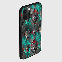 Чехол для iPhone 12 Pro Max Паттерн из волков эпично, цвет: 3D-черный — фото 2