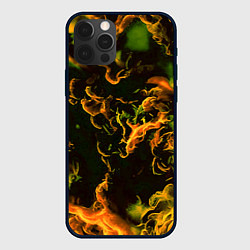 Чехол iPhone 12 Pro Max Жёлтое огненное пламя инферно - inferno yellow