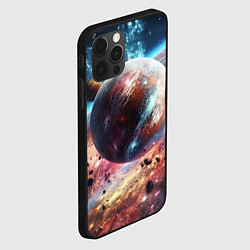 Чехол для iPhone 12 Pro Max Яркая необычная планета, цвет: 3D-черный — фото 2