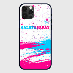 Чехол iPhone 12 Pro Max Galatasaray neon gradient style посередине