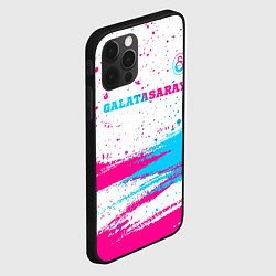 Чехол для iPhone 12 Pro Max Galatasaray neon gradient style посередине, цвет: 3D-черный — фото 2