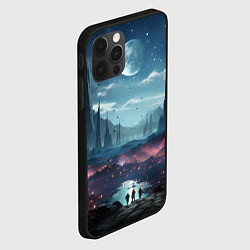 Чехол для iPhone 12 Pro Max Космический фантазийный мир на другой планете, цвет: 3D-черный — фото 2