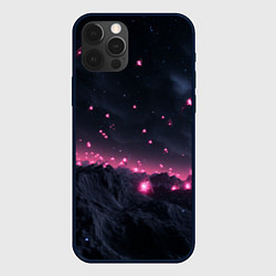 Чехол iPhone 12 Pro Max Яркие пирамидки в космосе