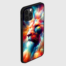 Чехол для iPhone 12 Pro Max Межгалактический космический лев - нейросеть, цвет: 3D-черный — фото 2