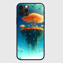 Чехол для iPhone 12 Pro Max Сказочное космическое дерево - нейросеть, цвет: 3D-черный