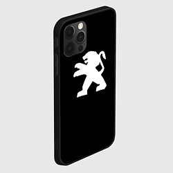 Чехол для iPhone 12 Pro Max Peugeot logo, цвет: 3D-черный — фото 2