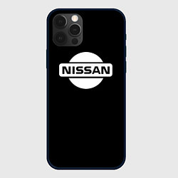 Чехол iPhone 12 Pro Max Nissan logo white