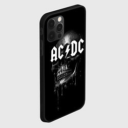 Чехол для iPhone 12 Pro Max AC DC - большой череп с подтеками, цвет: 3D-черный — фото 2