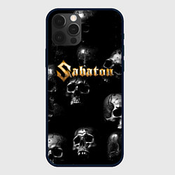 Чехол для iPhone 12 Pro Max Sabaton - logo rock group, цвет: 3D-черный