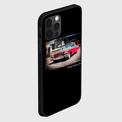 Чехол для iPhone 12 Pro Max Ретро автомобиль Cadillac Eldorado 1960 года, цвет: 3D-черный — фото 2