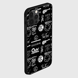 Чехол для iPhone 12 Pro Max Rock band pattern, цвет: 3D-черный — фото 2