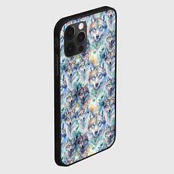 Чехол для iPhone 12 Pro Max Паттерн из волков, цвет: 3D-черный — фото 2