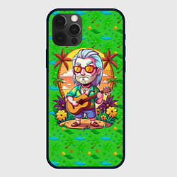 Чехол iPhone 12 Pro Max Ведьмак с гитарой жаркое лето