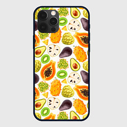 Чехол iPhone 12 Pro Max Экзотический фруктовый узор
