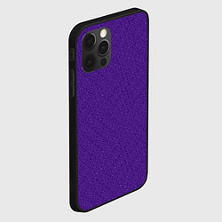 Чехол для iPhone 12 Pro Max Сочный фиолетовый однотонный текстурированный, цвет: 3D-черный — фото 2