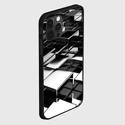Чехол для iPhone 12 Pro Max Хромированная абстракция, цвет: 3D-черный — фото 2