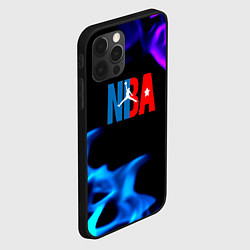 Чехол для iPhone 12 Pro Max NBA neon flame, цвет: 3D-черный — фото 2