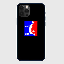 Чехол для iPhone 12 Pro Max НБА спорт лого, цвет: 3D-черный