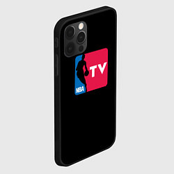 Чехол для iPhone 12 Pro Max NBA tv logo, цвет: 3D-черный — фото 2