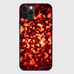 Чехол для iPhone 12 Pro Max Узор огня, цвет: 3D-черный