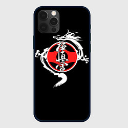 Чехол для iPhone 12 Pro Max Карате киокушинкай - дракон, цвет: 3D-черный